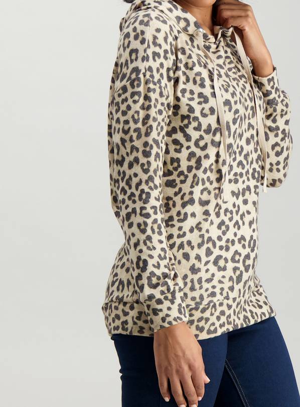 Leopard print store hoodie